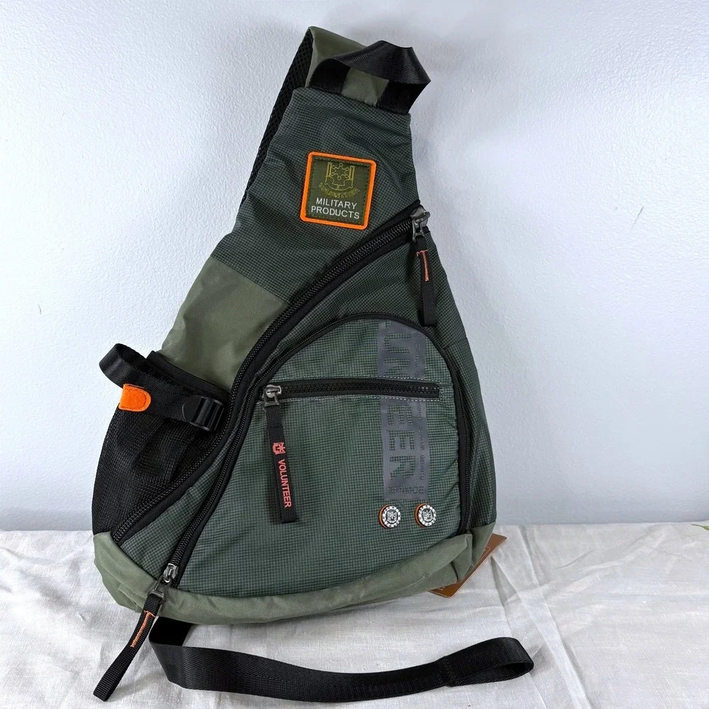 Volunteer Military Products Sling Bag Green Ripstop Tactical Crossbody New